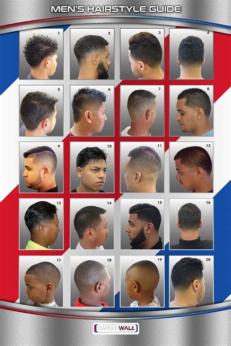 06BLKM Laminated <b>Haircut</b> <b>Poster</b> with 30 Styles for African American Men. . Barber shop posters haircuts